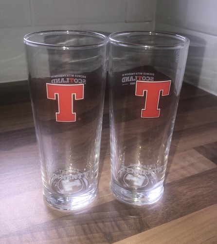 Tennents half pint glasses - tennents,