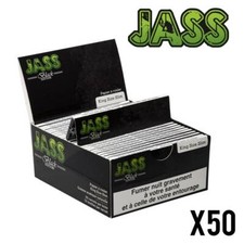JASS SLIM Black Edition 50 Notebooks (King Size Rolling Paper)