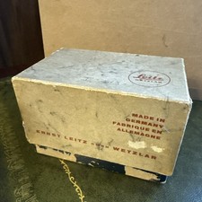 Vintage Photographic empty leica camera box - no camera!! Box a  bit battered 