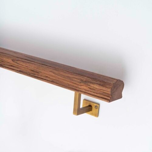 Handrail curved walnut with - |,