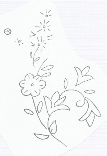 Vintage embroidery transfer - embroidery,