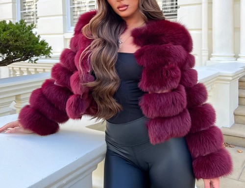 Red wine burgundy real fur - wine,