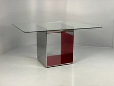 Italian Glass Dining Table By