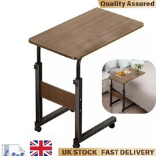 Portable Adjustable Mobile Over Bed Table Hospital Overbed Aid Chair Laptop Tray