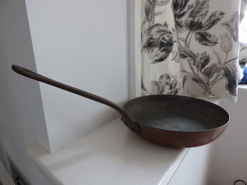Vintage copper frying pan - vintage,