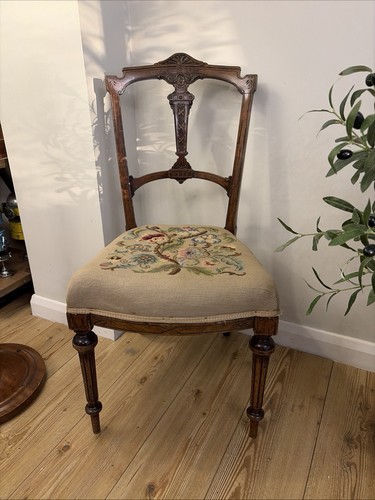 Vintage carved wooden chair - vintage,