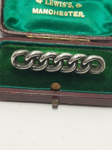 Antique edwardian silver chain - edwardian,