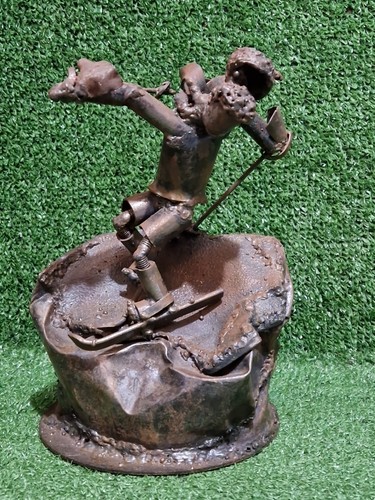 Handcrafted metal abstract - metal,