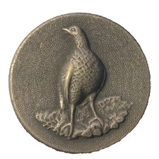 Antique French Pheasant Sporting Button.    27mm ( AE 024)