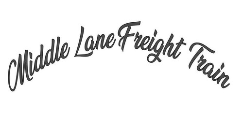 Middle lane freight train - lane,
