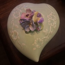 Sylvac Large Trinket Box Green