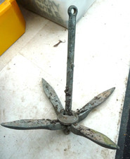 Galvanised Four Prong Anchor