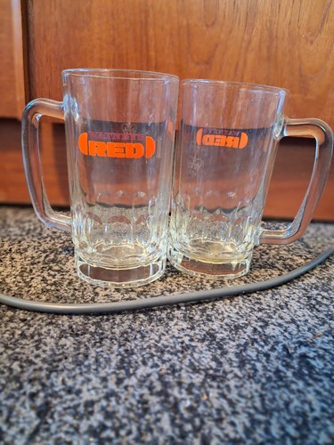 Pair vintage watney red - watney's,