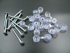 Corrugated PVC plastic roofing sheet fixing kit 100-piece, clear cover caps