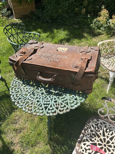 Rare antique leather steamer - rare,