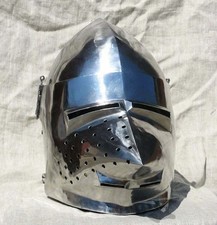 SCA HNB Helmet Steel Medieval Combat Bascinet Helmet Pig Face Helmet