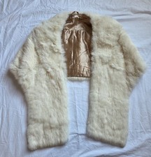 Vintage Real Fur Cream Stole