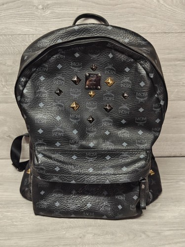 Large mcm backpack black - large, backpack,