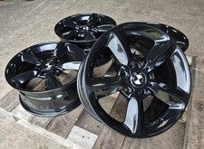Refurbished BMW Star Spoke 382 17" Staggered Alloy Wheels Gloss Black 1 3 Series