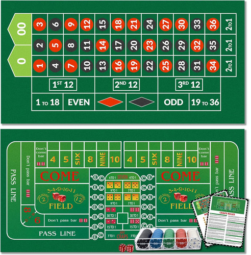 Double sided roulette craps - sided,