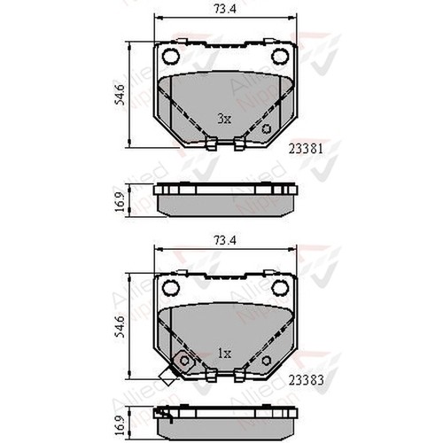 Brake pads set - brake, for