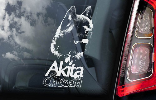 Akita car sticker american - akita,
