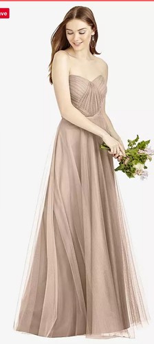 Dessy full length topaz - topaz, tulle