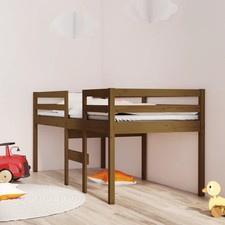 High Sleeper Bed Bedroom Loft Bed Frame Kids Bedstead Solid Wood Pine vidaXL