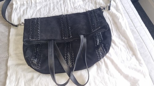 Zara bag handbag black suede - zara,