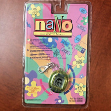 Rare 1997 Nano Baby (Green) Digital Pet, Tamagotchi Style, Mint & Working