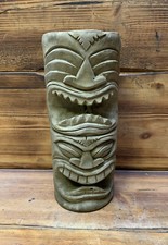 STONE GARDEN TOTEM POLE EASTER ISLAND AFRICAN HEAD TIKI STATUE ORNAMENT