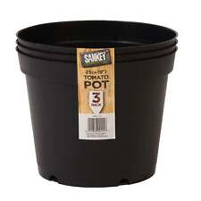 Sankey Black 23cm Tomato Pots 3 Pack Plastic