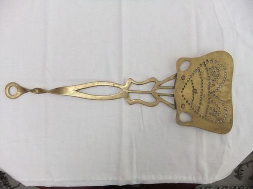 Antique brass cream skimmer - antique,