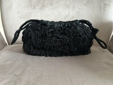 Vintage Black Satin & Fringe