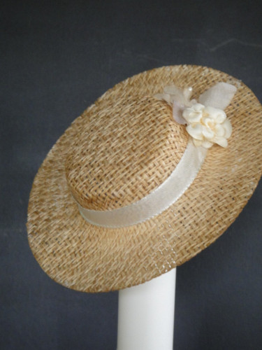 Boater beige doll - old, modern
