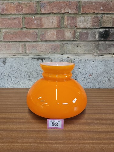 Vintage orange glass oil lamp - vintage,