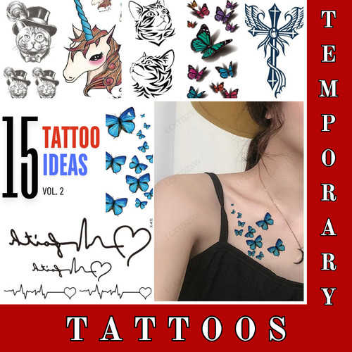 Womens temporary tattoos - womens, small