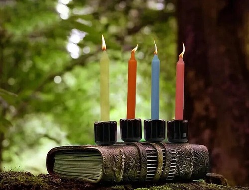 Spell candles witch - -, pagan