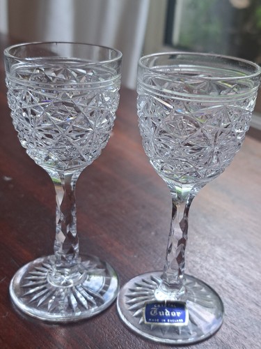 Pair vintage tudor crystal - vintage,