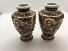 JAPANESE PAIR OF VASES SATSUMA
