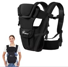 Baby Sling Carrier, 4-In-1 Ergonomic Backpack Carrier, Easily Adjustable Toddler