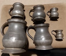 TAVERN LIQUOR MEASURES, FROM A QUART TO A 1/4 GILL.