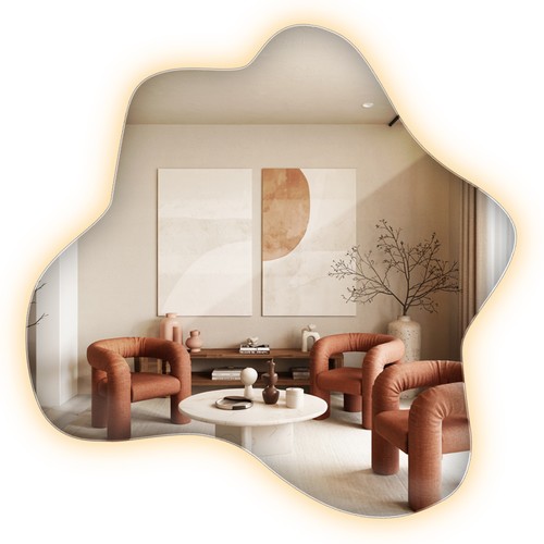Premium wall mirror with - premium,
