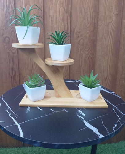 Tier bamboo plant stand - bamboo,