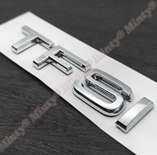 TFSI Silver Chrome Letters Emblem Rear Boot Trunk Badge Replacement For Audi