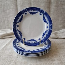 Antique Flow Blue Plates by F