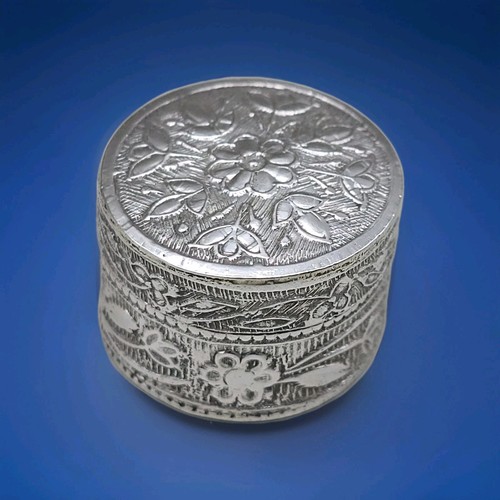Antique silver pill box - antique,