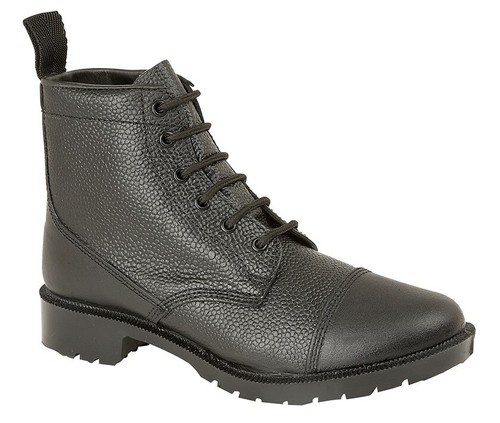 Mens black leather cadet - mens,