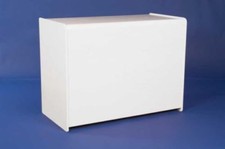 WHITE 1200mm COUNTER  WITH SHELF RETAIL DISPLAY SHOP FITTINGS CASH TILL WRAP NEW