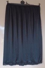 Vintage Silky Black Waist Slip Waist 26" Length 28"